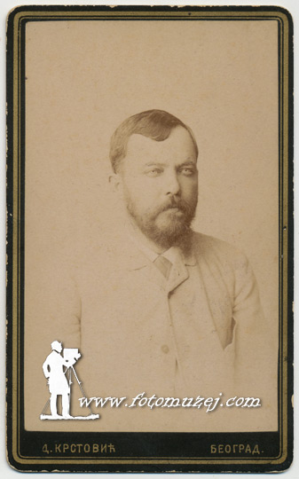 Mladić sa bradom i brkovima (autor Dimitrije Krstović)
