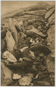 Bugarski rov na Kajmak-čalanu sa leševima bugarskih vojnika