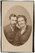 Branislav Nušić sa prijateljem